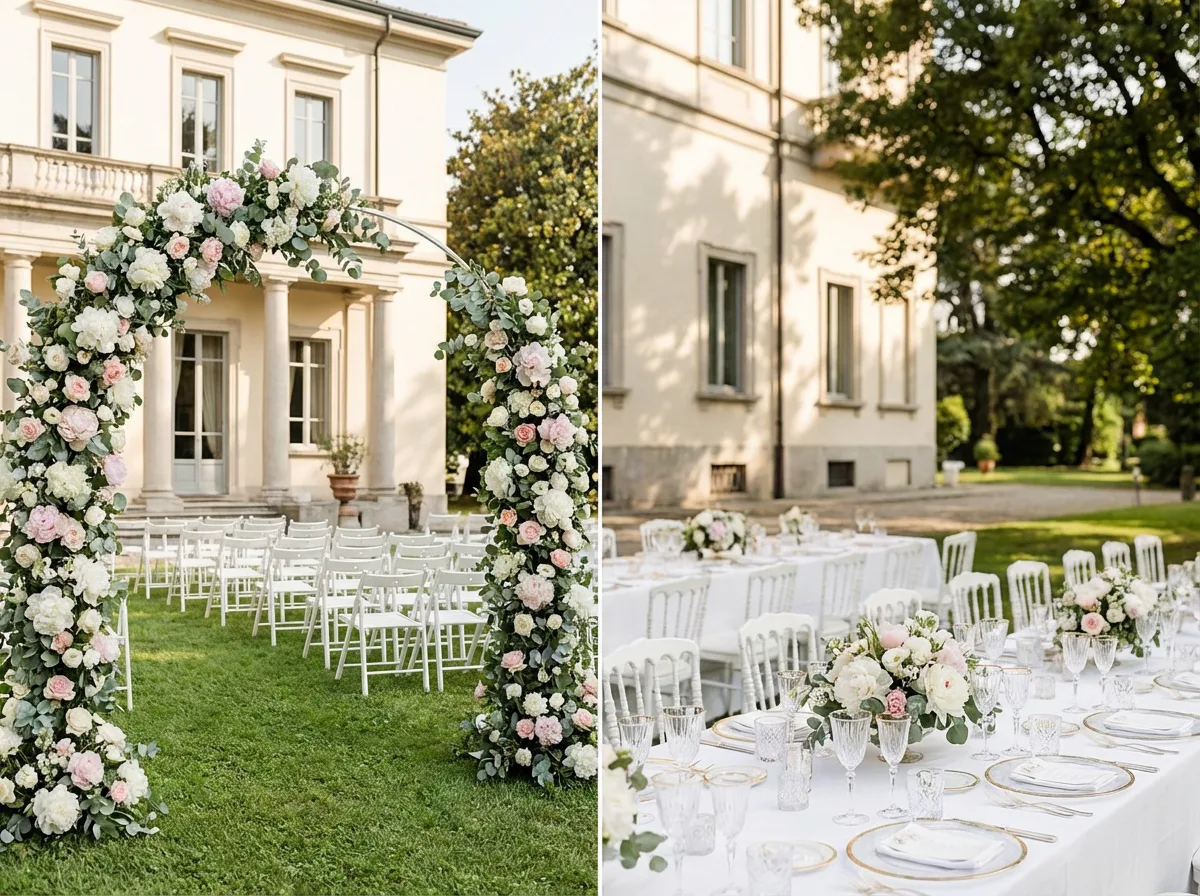 Composizione rose elegante