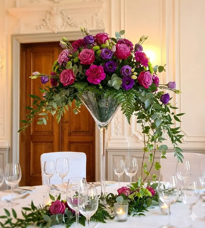 Centrotavola floreale elegante Ville Ponti Varese