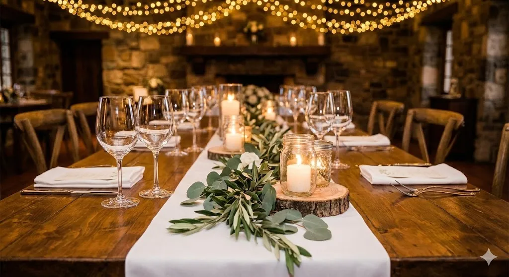 Dettaglio tavoli lucine