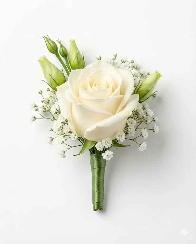 Boutonniere sposo elegante